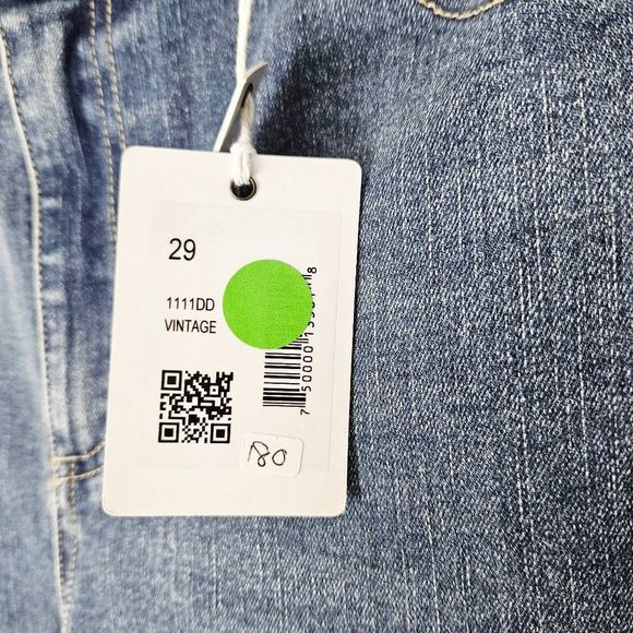 NWT ECRU The La Cienega Straight Leg Crop Medium Wash Stretchy Denim Jeans Sz:29 - Picture 3 of 9